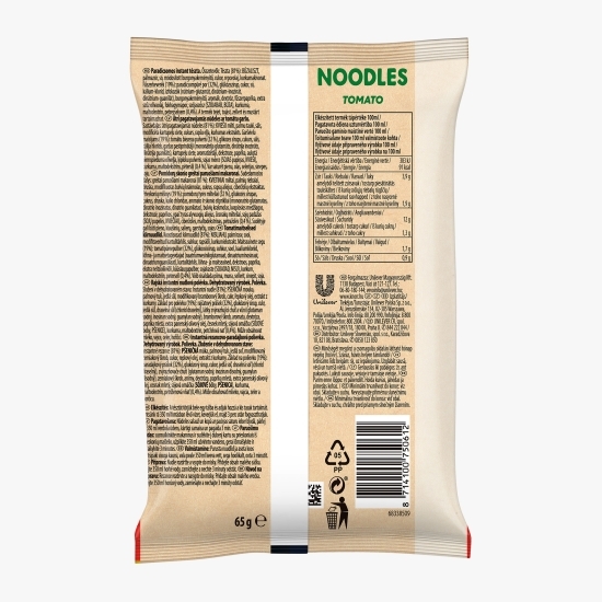 Supă instant noodles cu roșii 65g