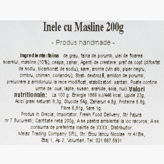 Covrigi cu măsline - produs fabricat manual 200g