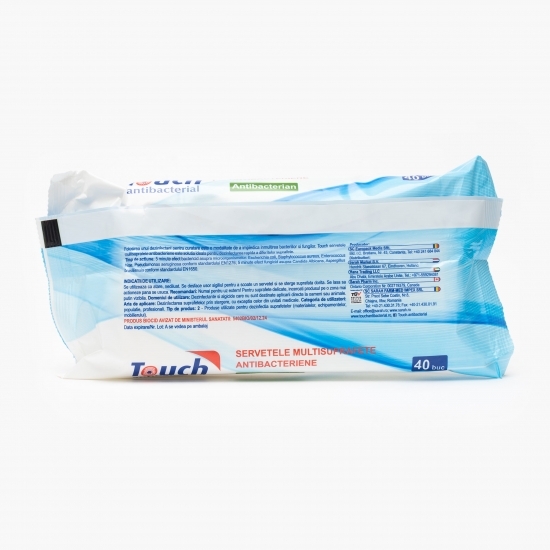Șervețele umede multisuprafețe antibacteriene 40 buc