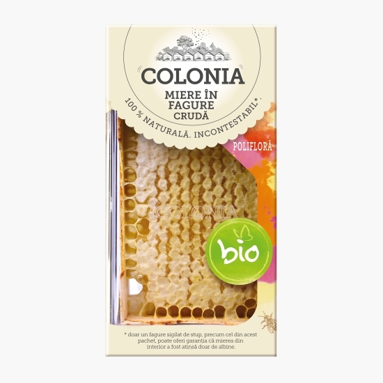 Miere polifloră crudă în fagure eco 150g