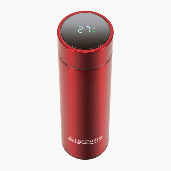 Termos inox roșu cu indicator led capacitate 450ml