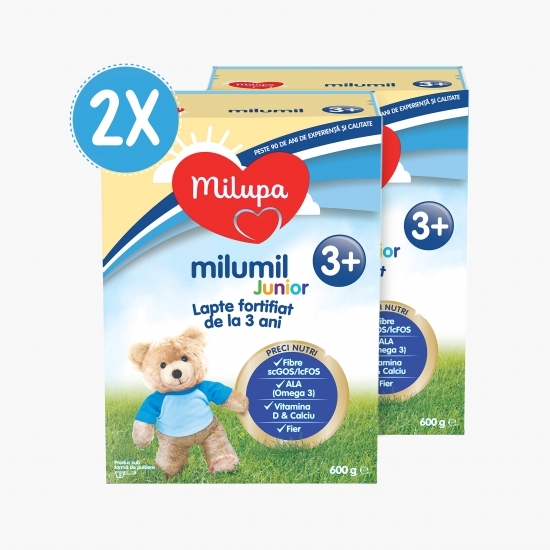 Pachet lapte fortifiat Junior, de la 3 ani, 2x600g