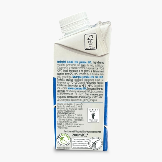 Smântână lichidă UHT 35% grăsime 200ml