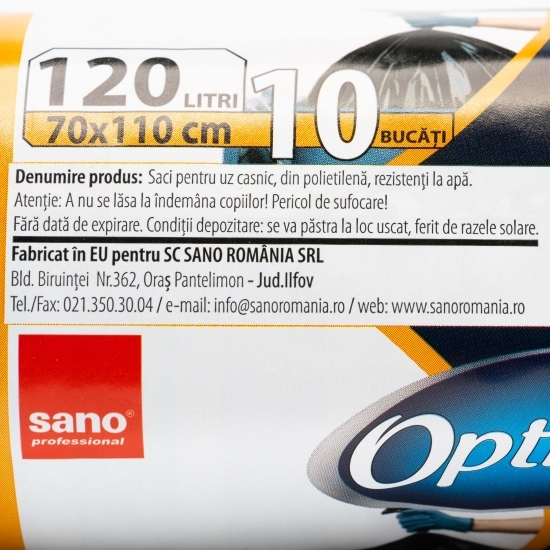 Saci menajeri super rezistenți, albastru, 120l, 10 buc