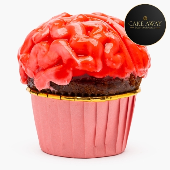 Brioșă Halloween cu cremă de brânză și zmeură 100g