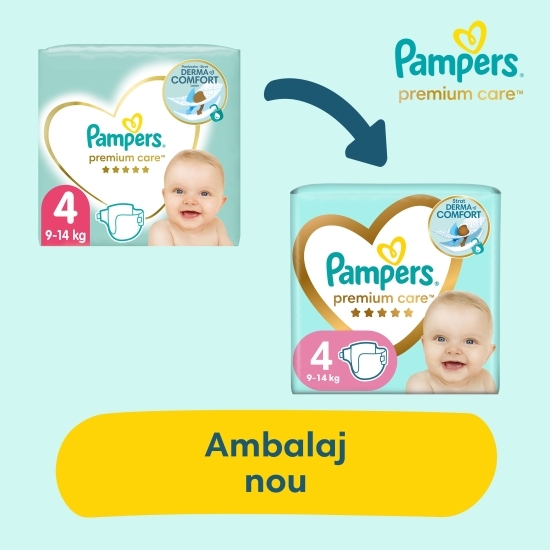 Scutece Premium Care Jumbo Pack mărimea 4, 9-14kg, 68 buc