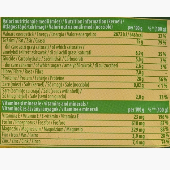 Semințe floarea-soarelui albe, ușor sărate 100g