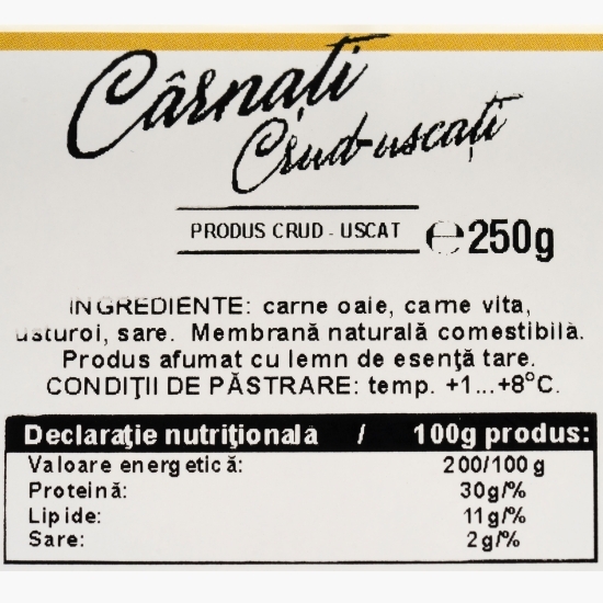 Cârnați crud-uscați 250g