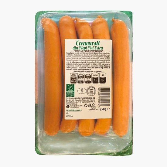 Crenvurști din piept pui extra 250g