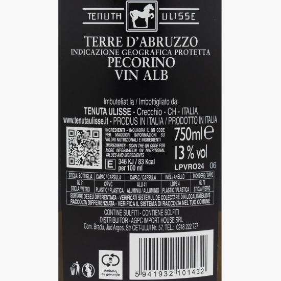 Vin alb sec Unico Pecorino Terre di Chieti, 13%, 0.75l