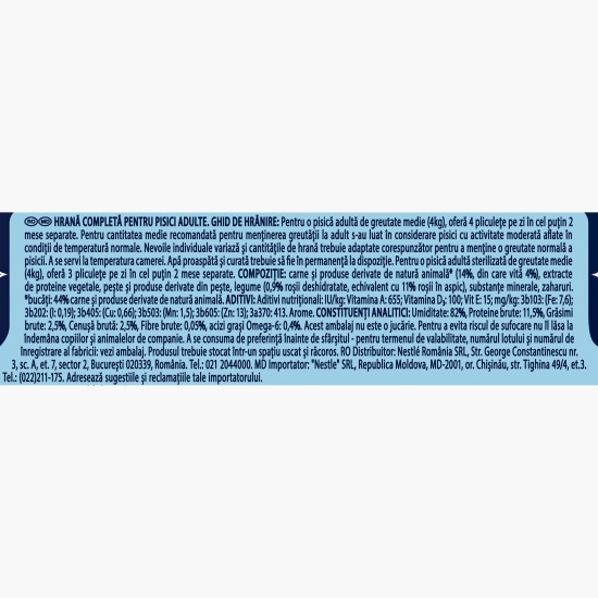 Hrană umedă pentru pisici, 85g, Sensations cu vită și roșii în aspic