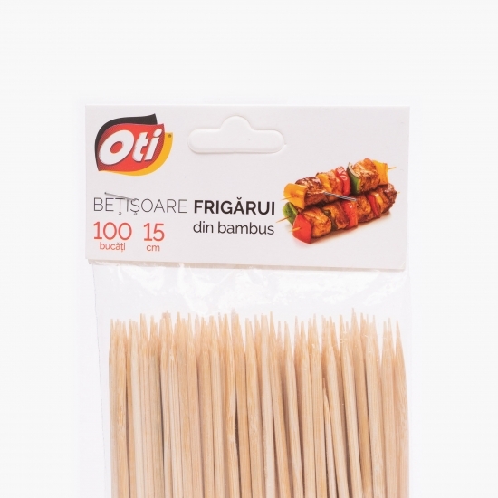Bețișoare din bambus pentru frigărui 15cm, 100 buc