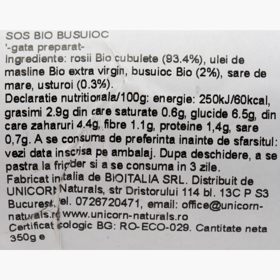 Sos de roșii cu busuioc, eco 350g