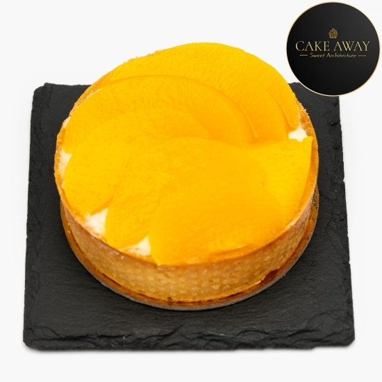 Tartă cu cremă de vanilie și piersici 130g