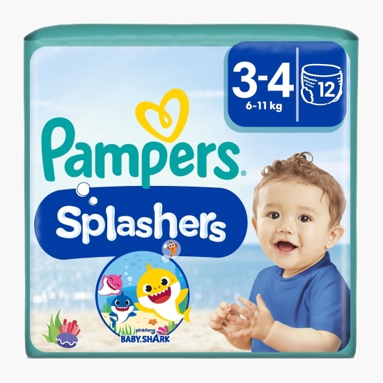 Scutece chiloțel pentru apă, mărimea 3-4, 6-11kg, 12 buc