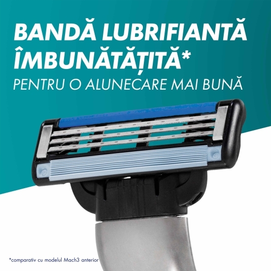 Set cadou Mach3: aparat de ras + 1 lamă de rezervă + gel de ras cu efect calmant 75ml + trusă de voiaj