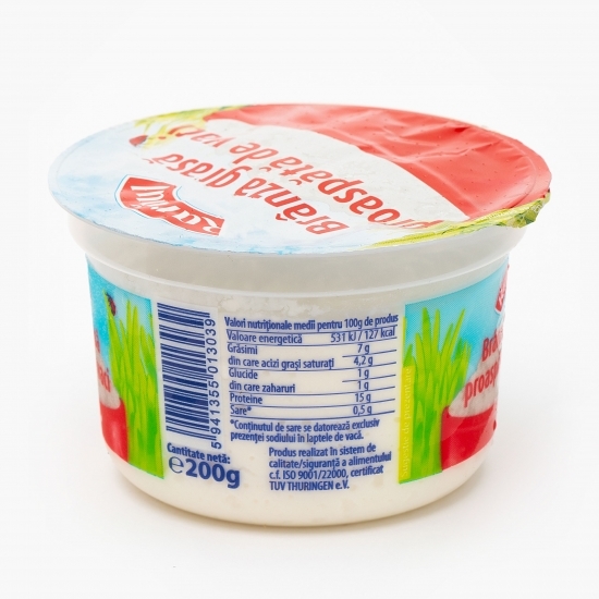 Brânză grasă proaspătă de vaci 200g