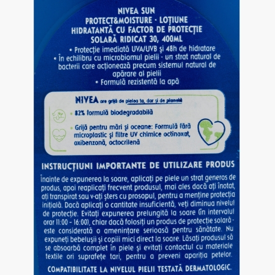 Loțiune cu protecție solară SPF30 Protect & Moisture 400ml