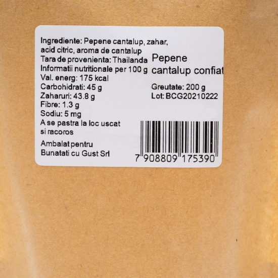Pepene Cantalup confiat 200g
