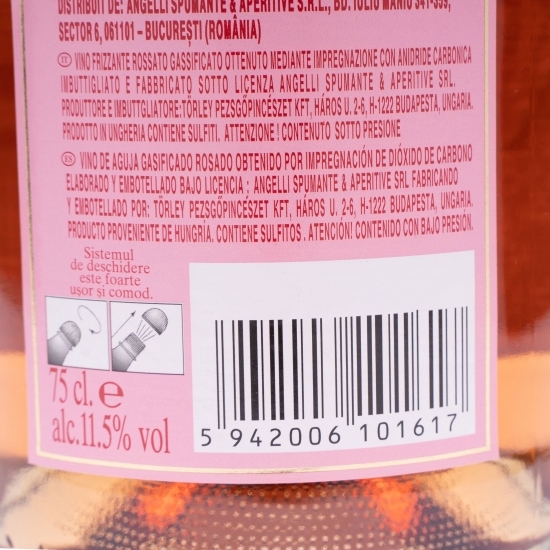 Vin perlat rose demisec, 11.5%, 750ml