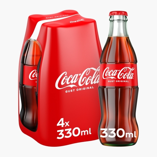 Băutură carbogazoasă cola sticlă 4x0.33l