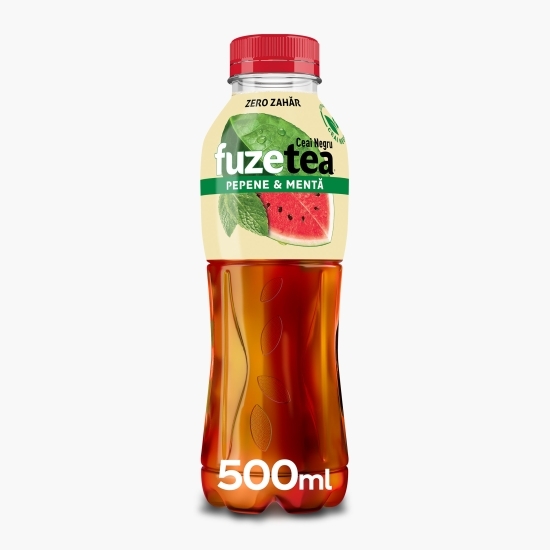 Ceai negru pepene roșu și mentă, zero zahăr, 0.5l