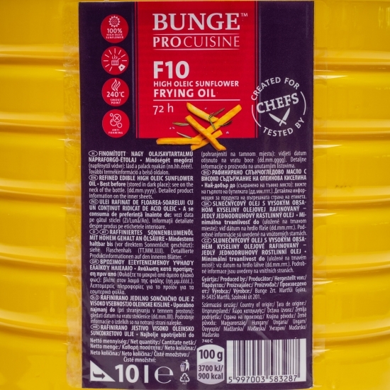 Ulei High Oleic de floarea-soarelui pentru prăjit 10l