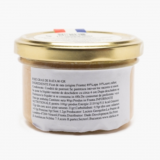Foie gras din piept de rață 80g