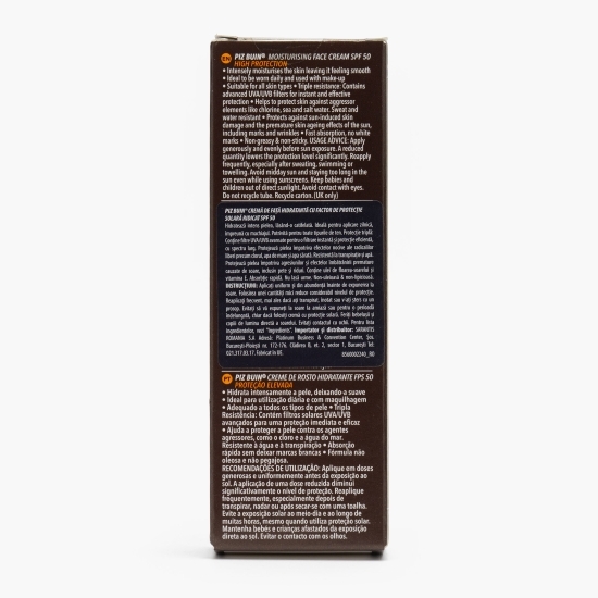 Cremă de față hidratantă cu factor de protecție solară SPF 50, 50ml