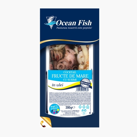 Cocktail fructe de mare cu surimi în ulei 200g