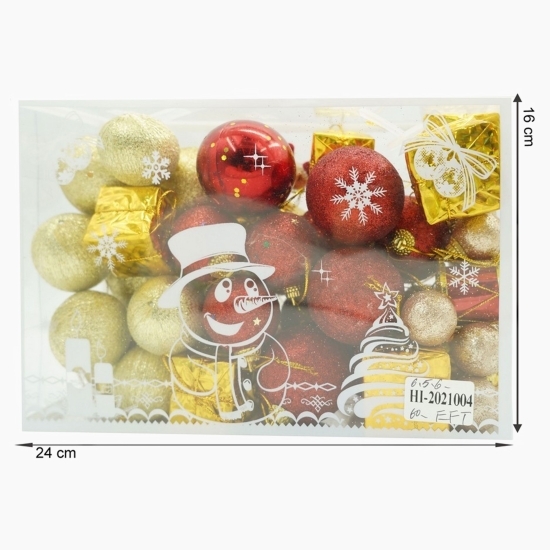 Set 45 ornamente de brad, tip glob
