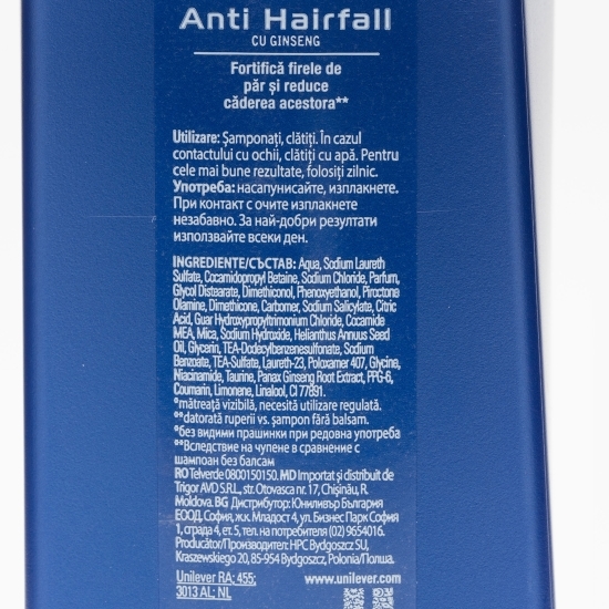 Șampon antimătreață împotriva căderii părului, pentru bărbați 400ml