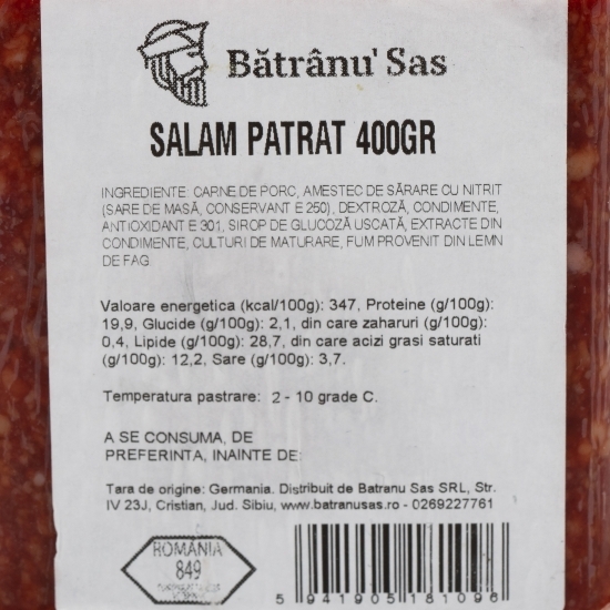Salam pătrat 400g