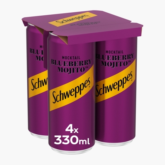 Băutură carbogazoasă Blueberry Mojito doză 4x0.33l