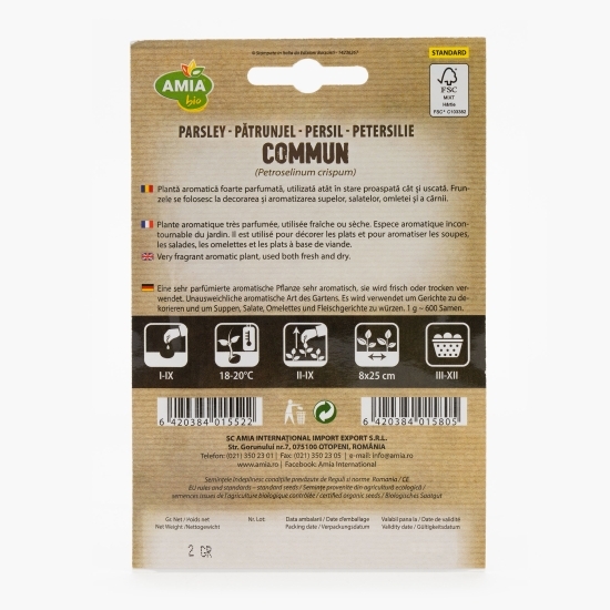 Semințe de pătrunjel comun 2g