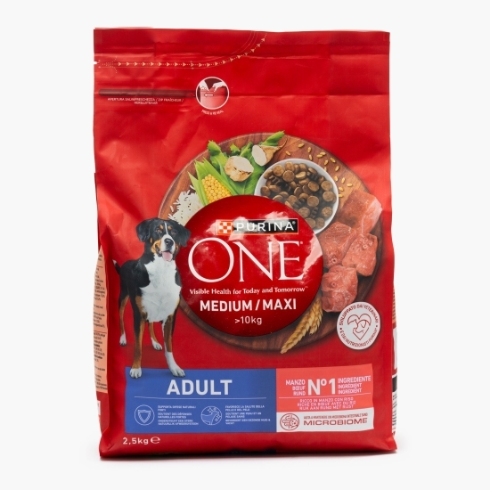 Hrană uscată pentru câini Adult, Medium/Maxi, 2.5kg, vită cu orez