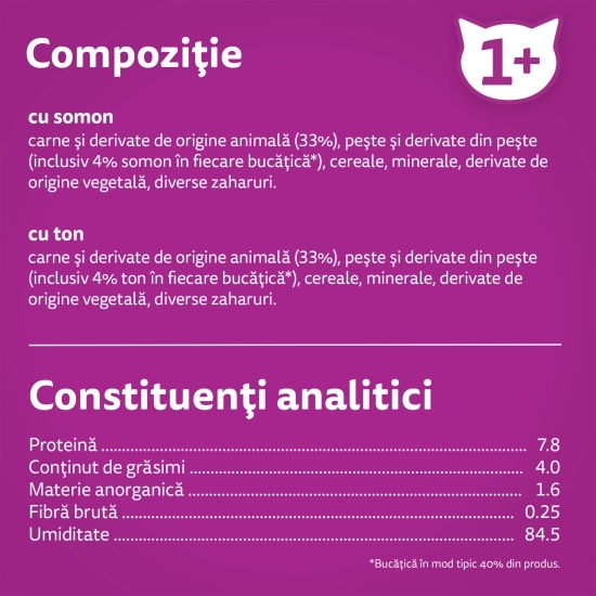Hrană umedă pentru pisici adulte, 4 x 85g,  Preferate de pește în aspic