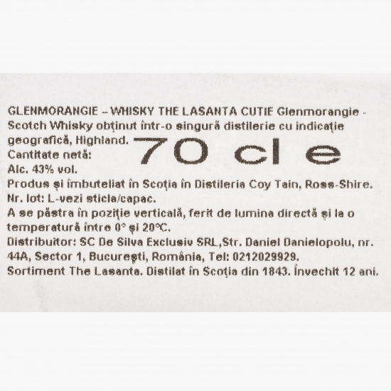 Single Malt Whisky, 12 Yo, 43%, Scotland, 0.7l + cutie