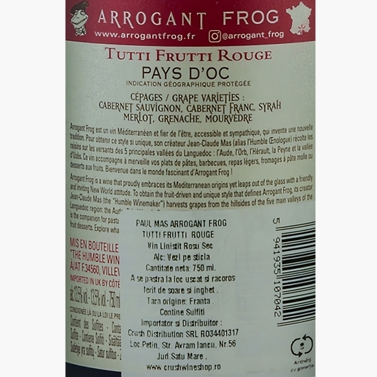 Vin roșu sec Paul Mas Tutti Frutti, 0.75l