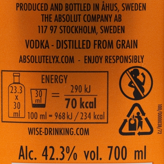Vodcă Elyx 42.3% alc 0.7l