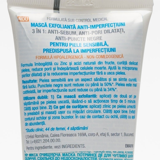 Mască exfoliantă anti-imperfecțiuni 3 în 1, 150ml