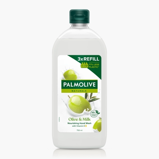 Rezervă săpun lichid Naturals Milk&Olive, refill 0.75l