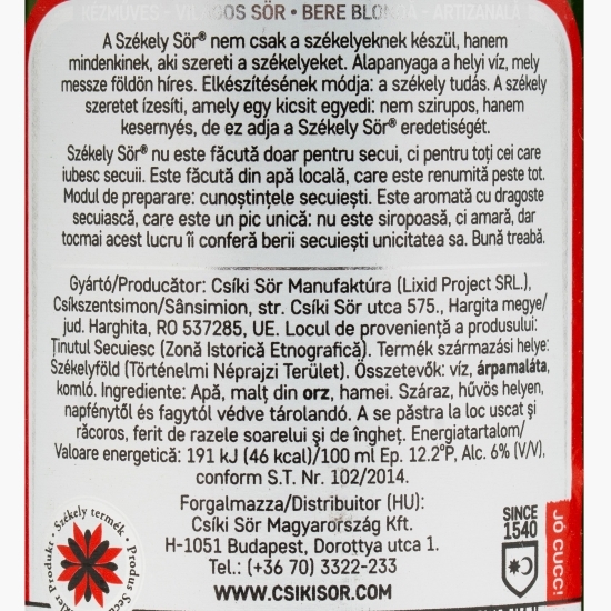 Bere Székely Sör, 6%, 500ml
