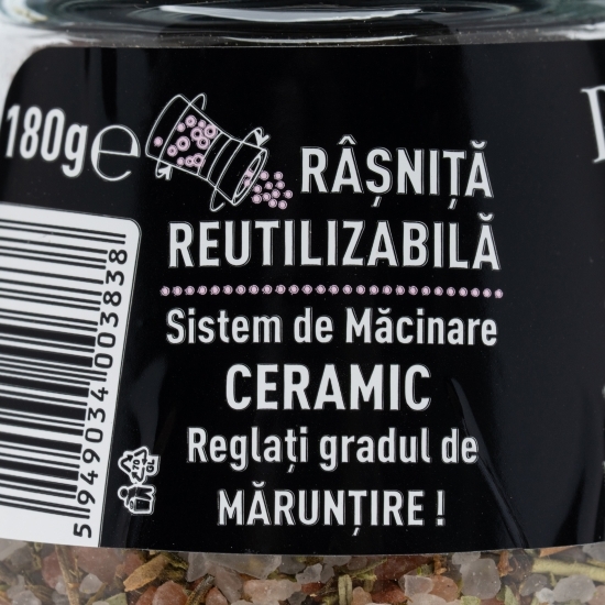 Râșniță mix sare de Himalaya iodată și verdețuri de Provence 180g