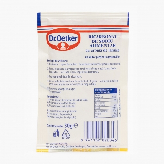 Bicarbonat de sodiu alimentar cu aromă de lămâie 30g