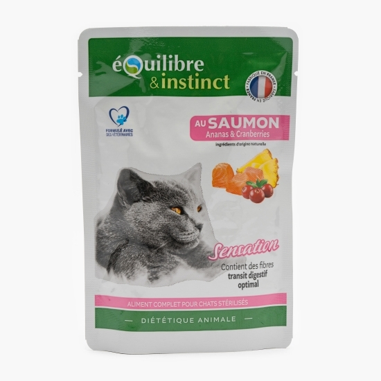 Hrană umedă pentru pisici, 85g, cu somon