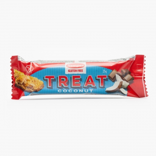 Baton de cereale cu cocos și ciocolată cu lapte, fără gluten 25g
