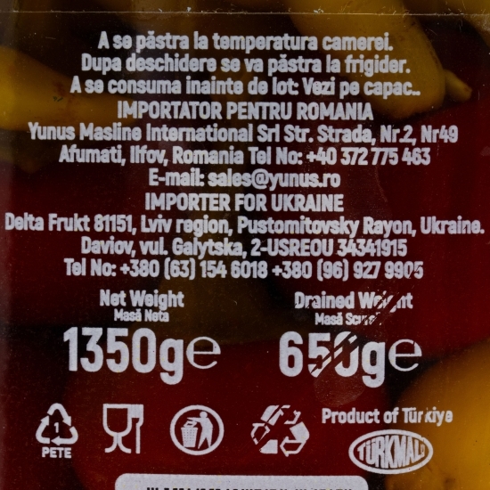 Mix de ardei iuți murați, 1.35kg