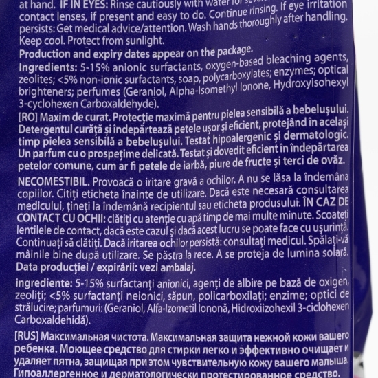 Detergent de rufe pudră Baby 40 spălări, 4kg