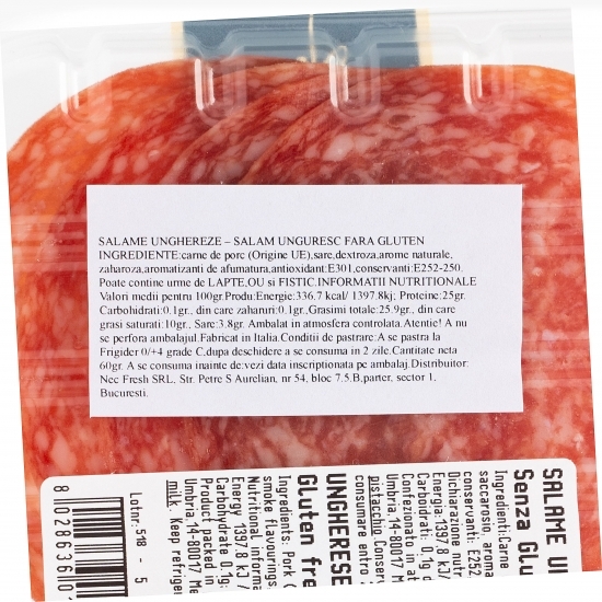 Salam unguresc feliat fără gluten 60g